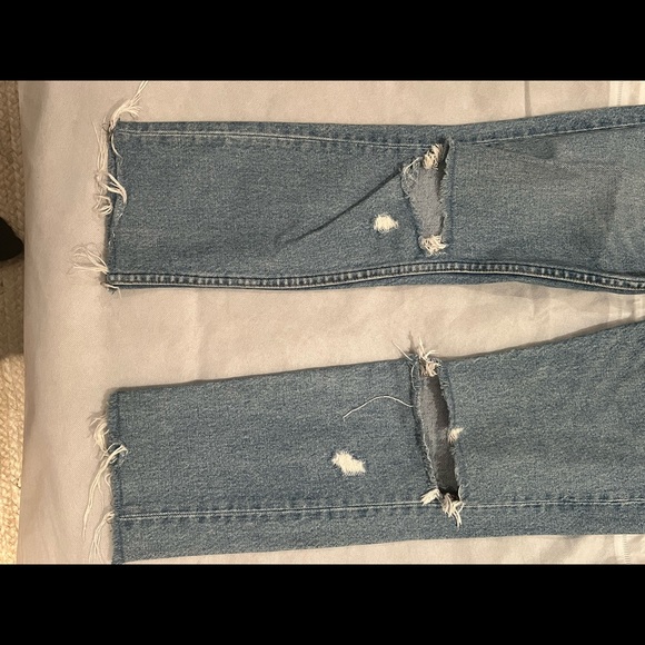 Reformation Stone Wash Distressed Denim Jeans - Picture 4 of 5